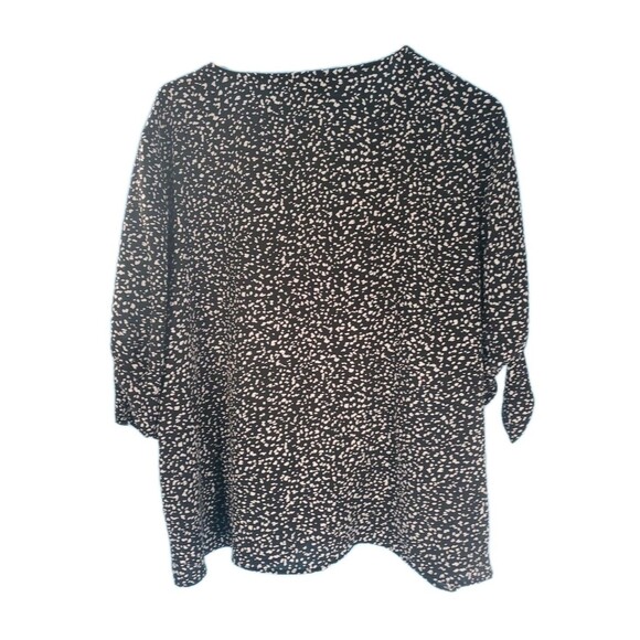 Womens XL Lightweight Top Short Sleeve V-Neck Flowy  Button Front Teacher  CeCe - Picture 11 of 16